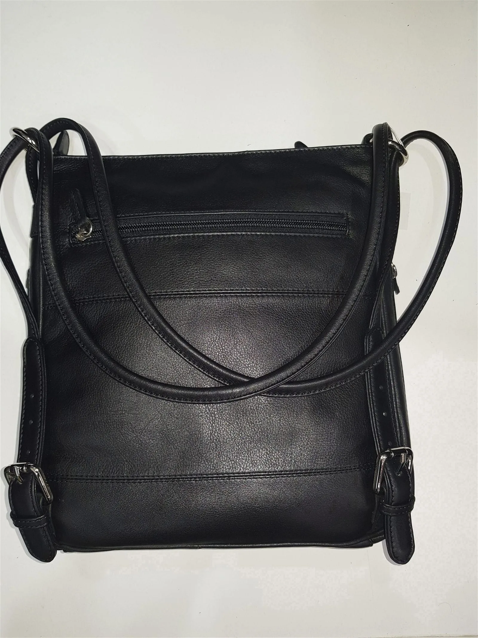 Oran Leather Backpack with Handbag Aster