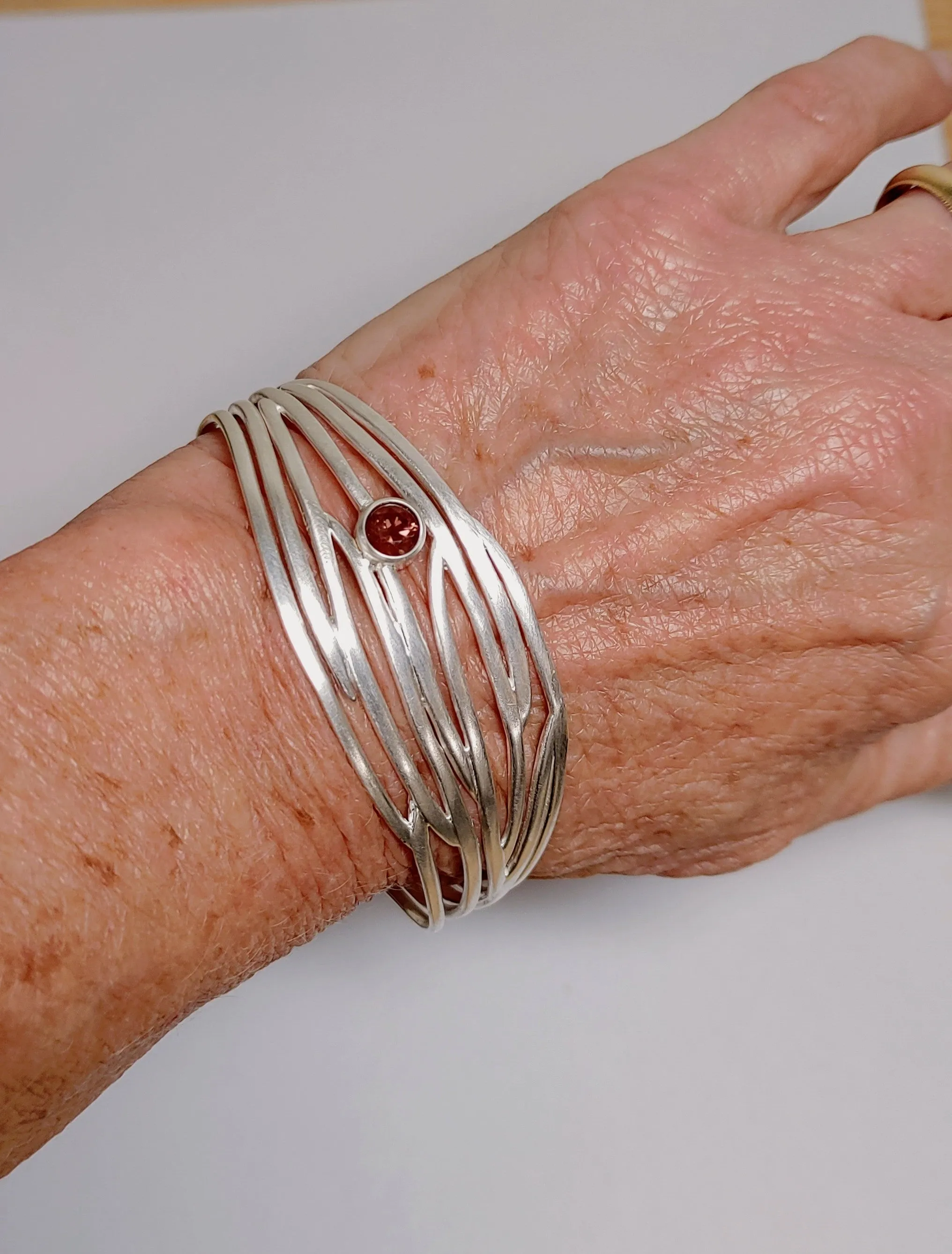 Oregon Sunstone "Serene" Bracelet Cuff