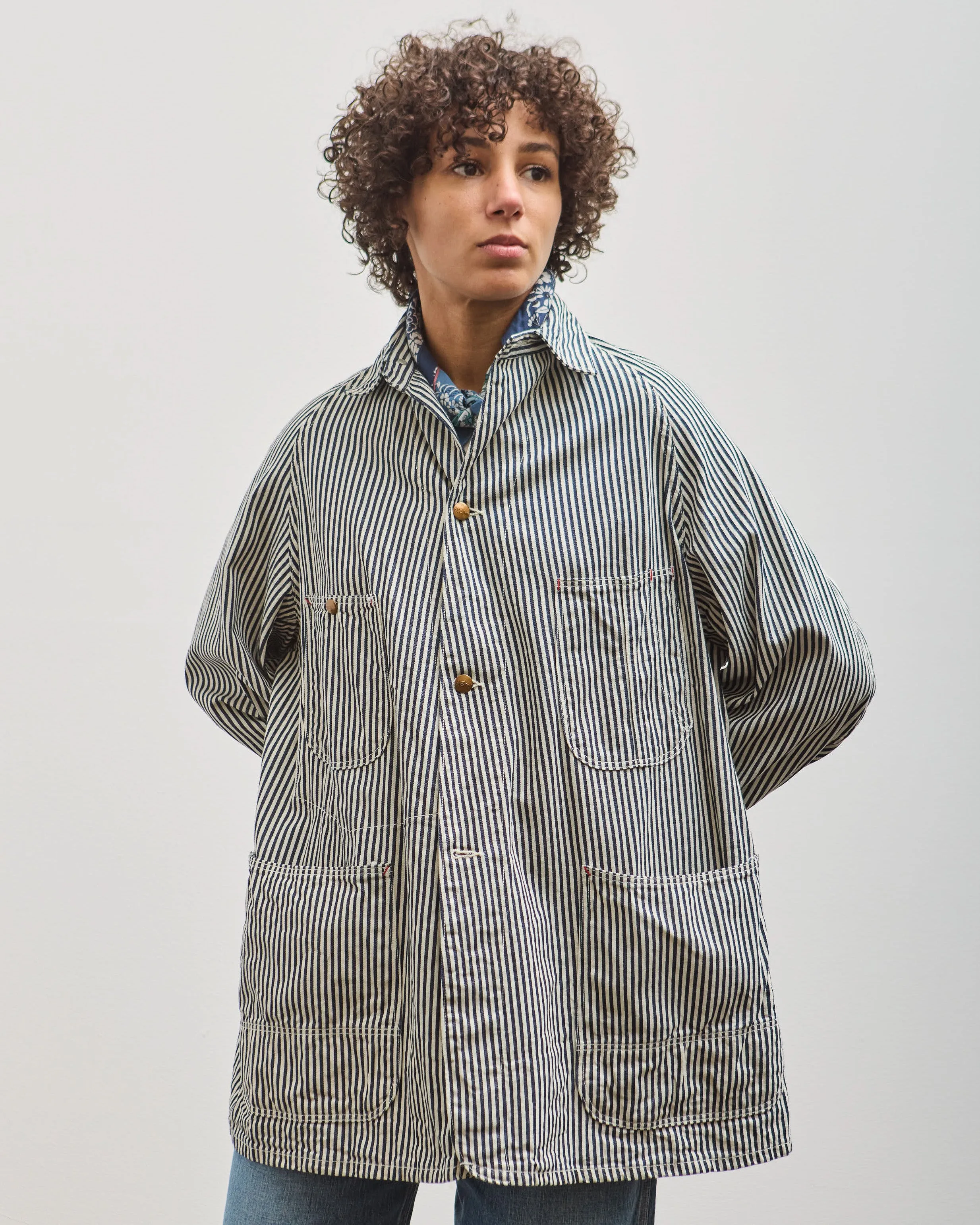 orSlow Loose Fit Coverall, Hickory Stripe