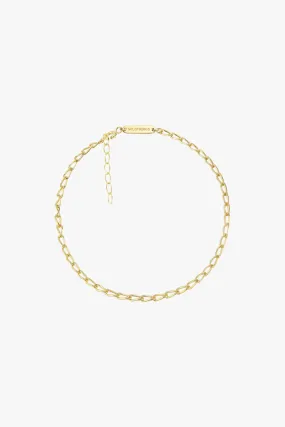 Oval chain anklet gold plated