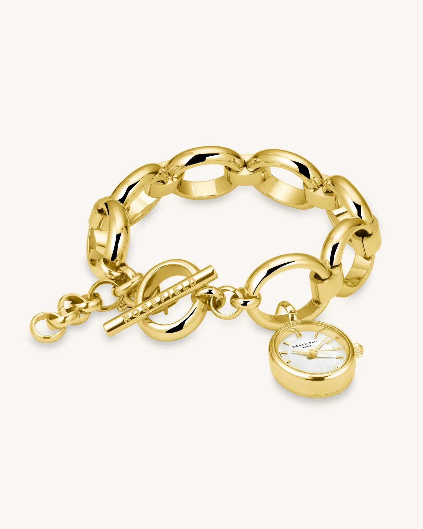 Oval Charm Chain Gold-Engraved