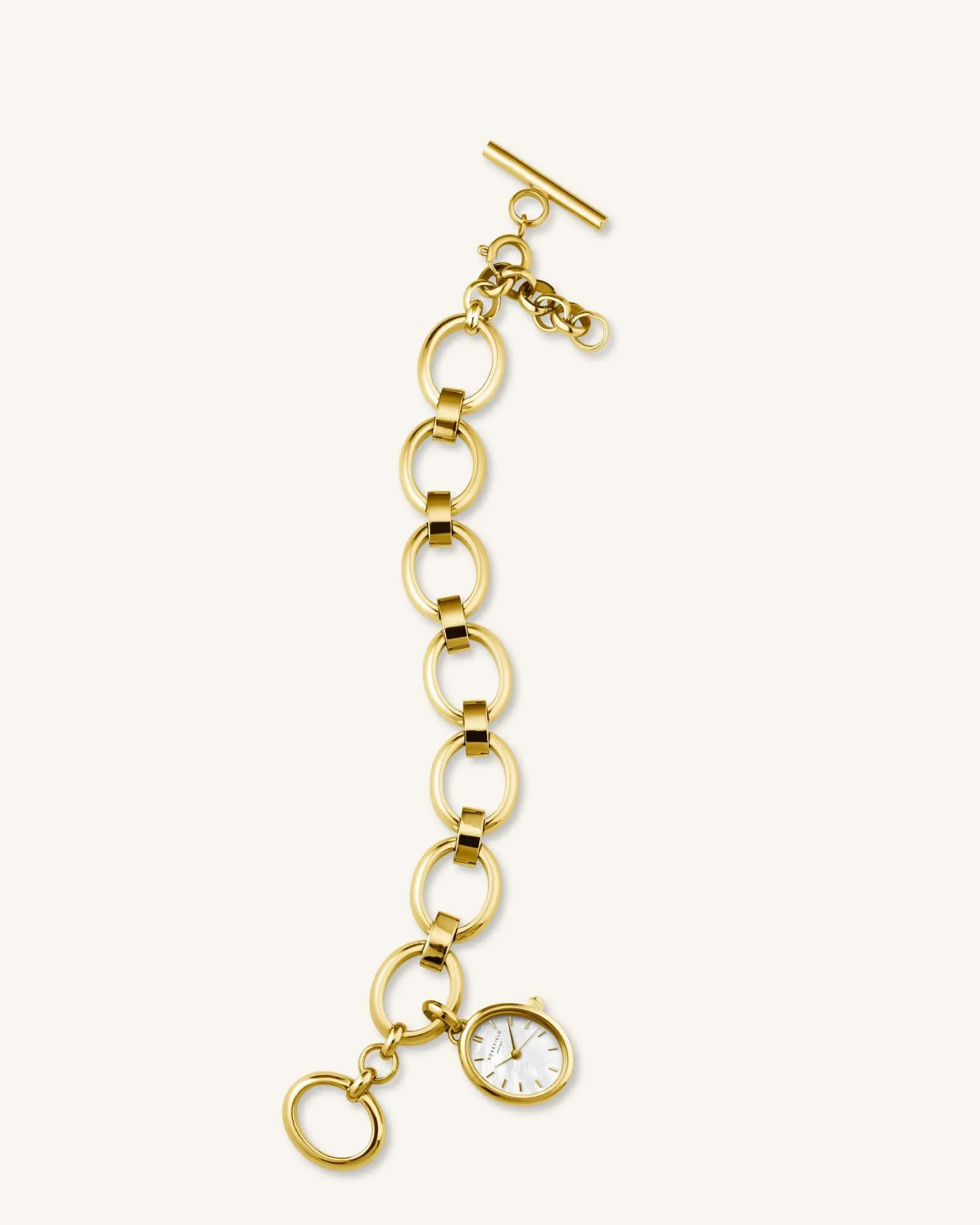 Oval Charm Chain Gold-Engraved