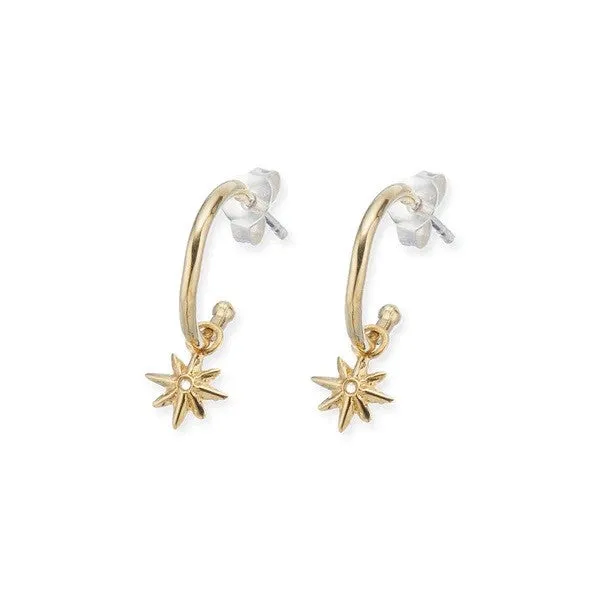 Palas North Star Hoop Earrings