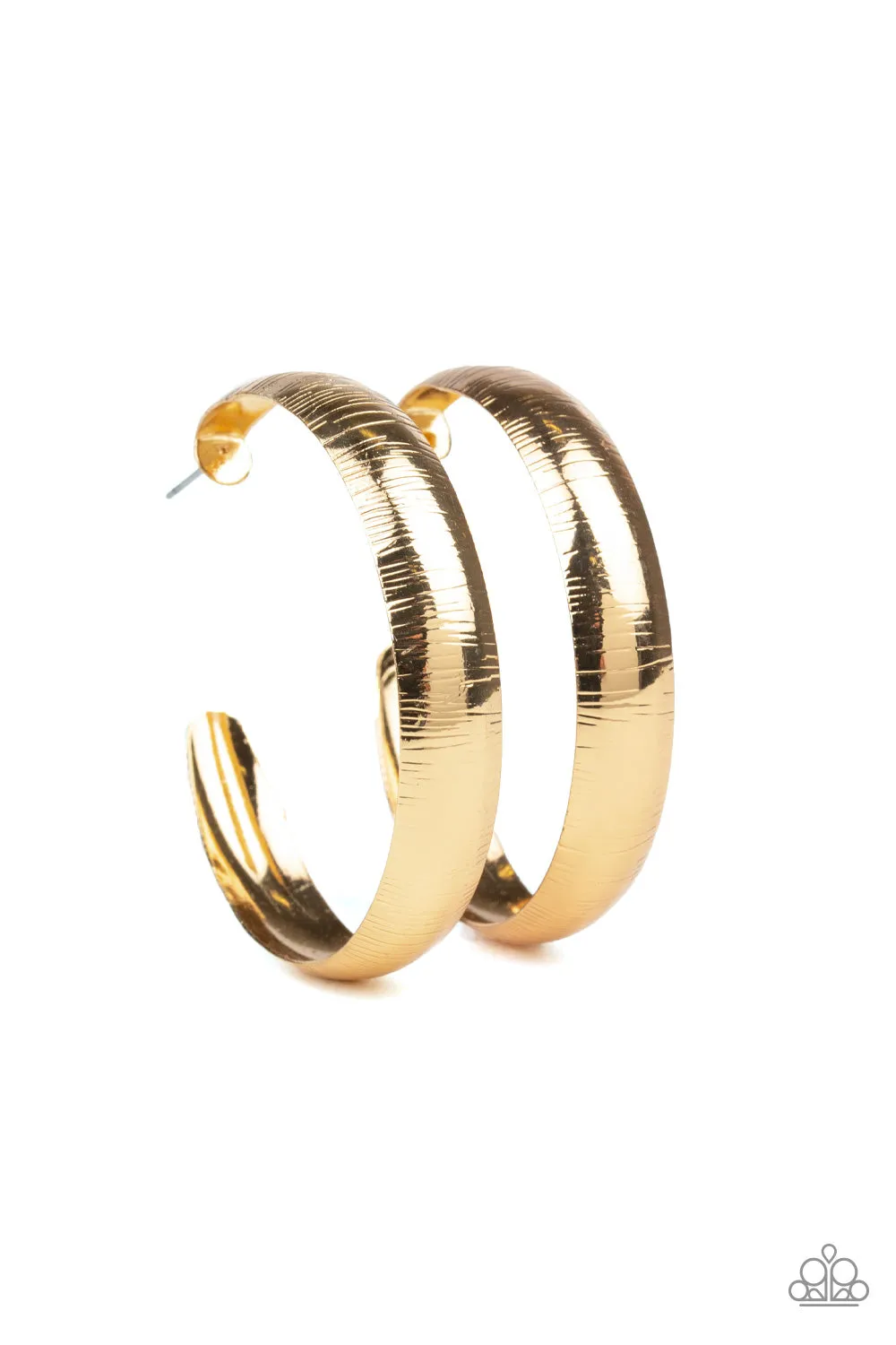 Paparazzi Hoop Wild Earrings Gold