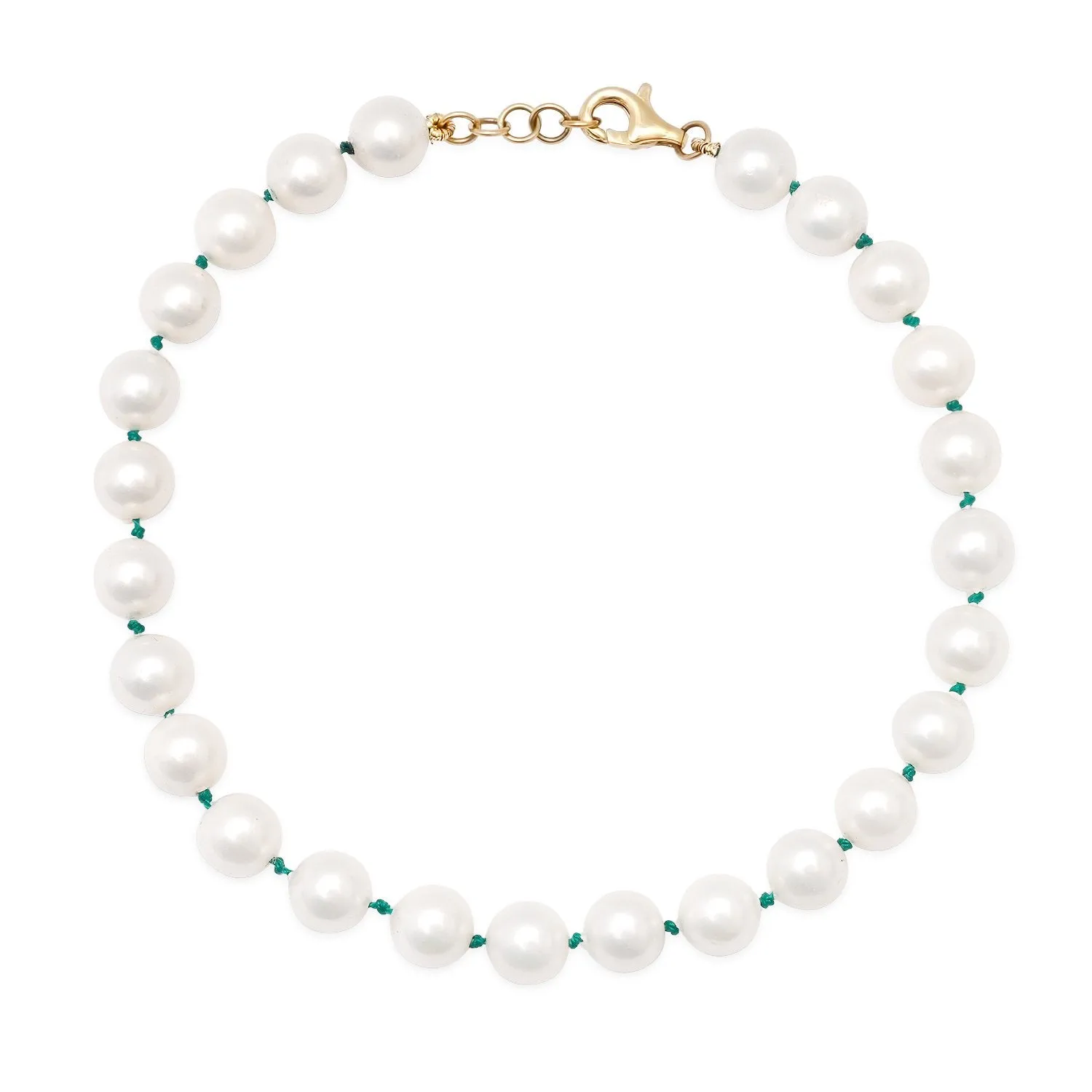 Pearl & Green Anklet