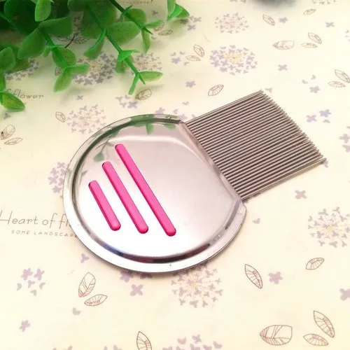 Pet stainless steel  flea dense tooth flat needle comb