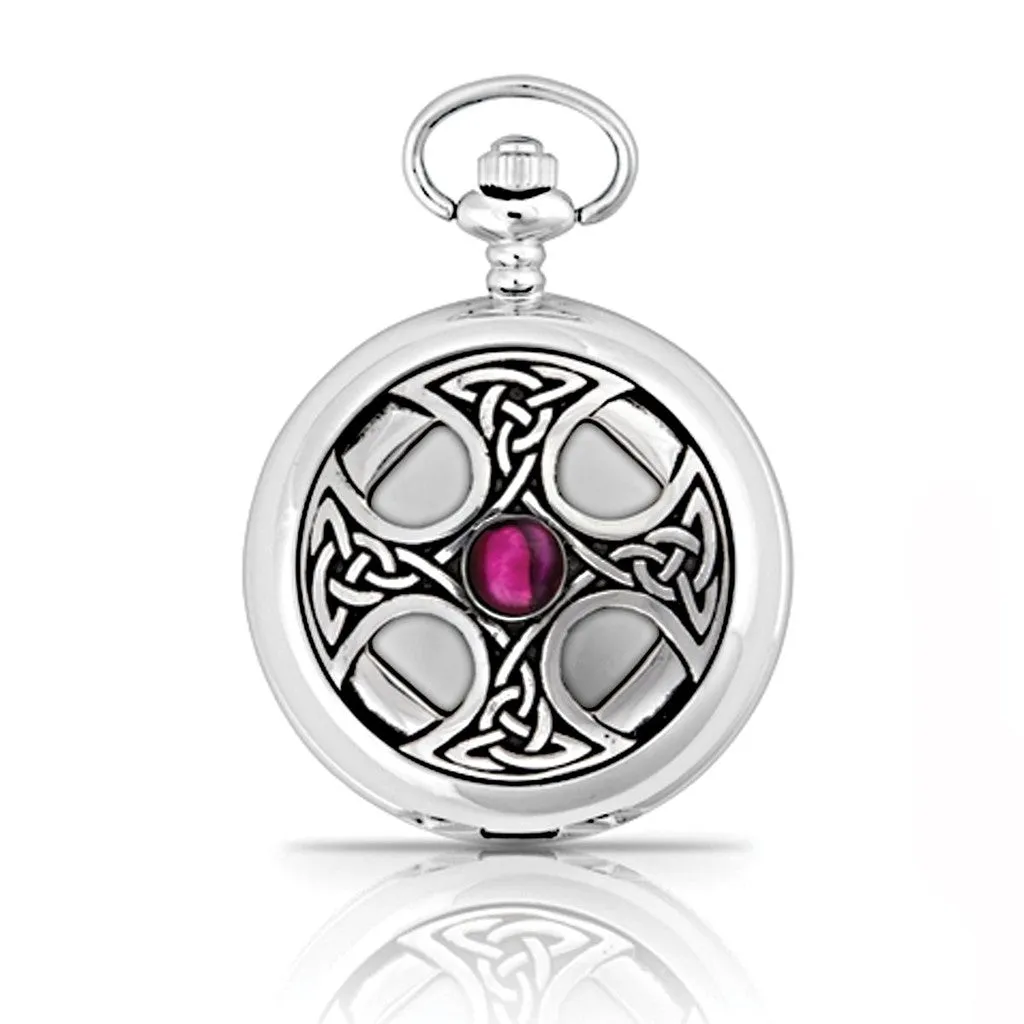 Pewter Celtic Cross Pocket Watch