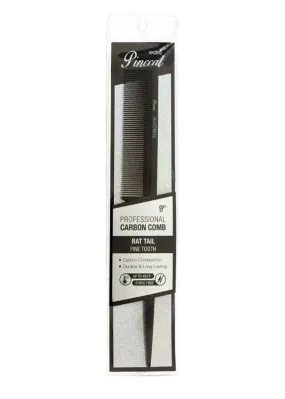 Pinccat 9”Professional Rat Tail Fine Tooth Carbon Comb