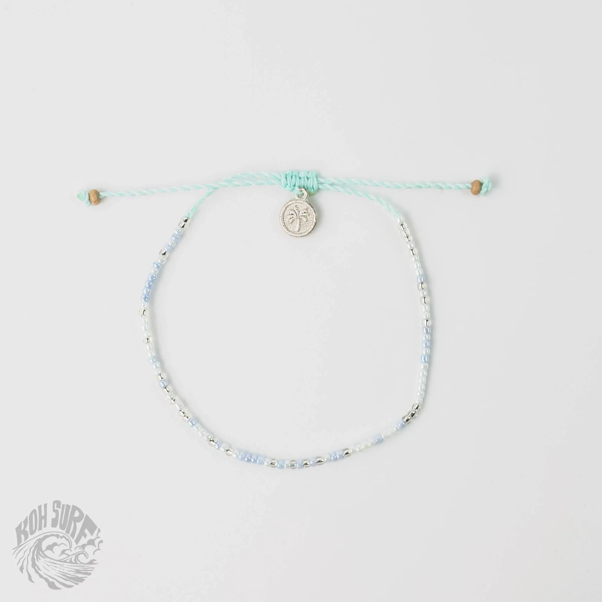 Pineapple Island -  Alila Dainty Beaded Anklet, Beach Anklet by Koh Surf: Peach