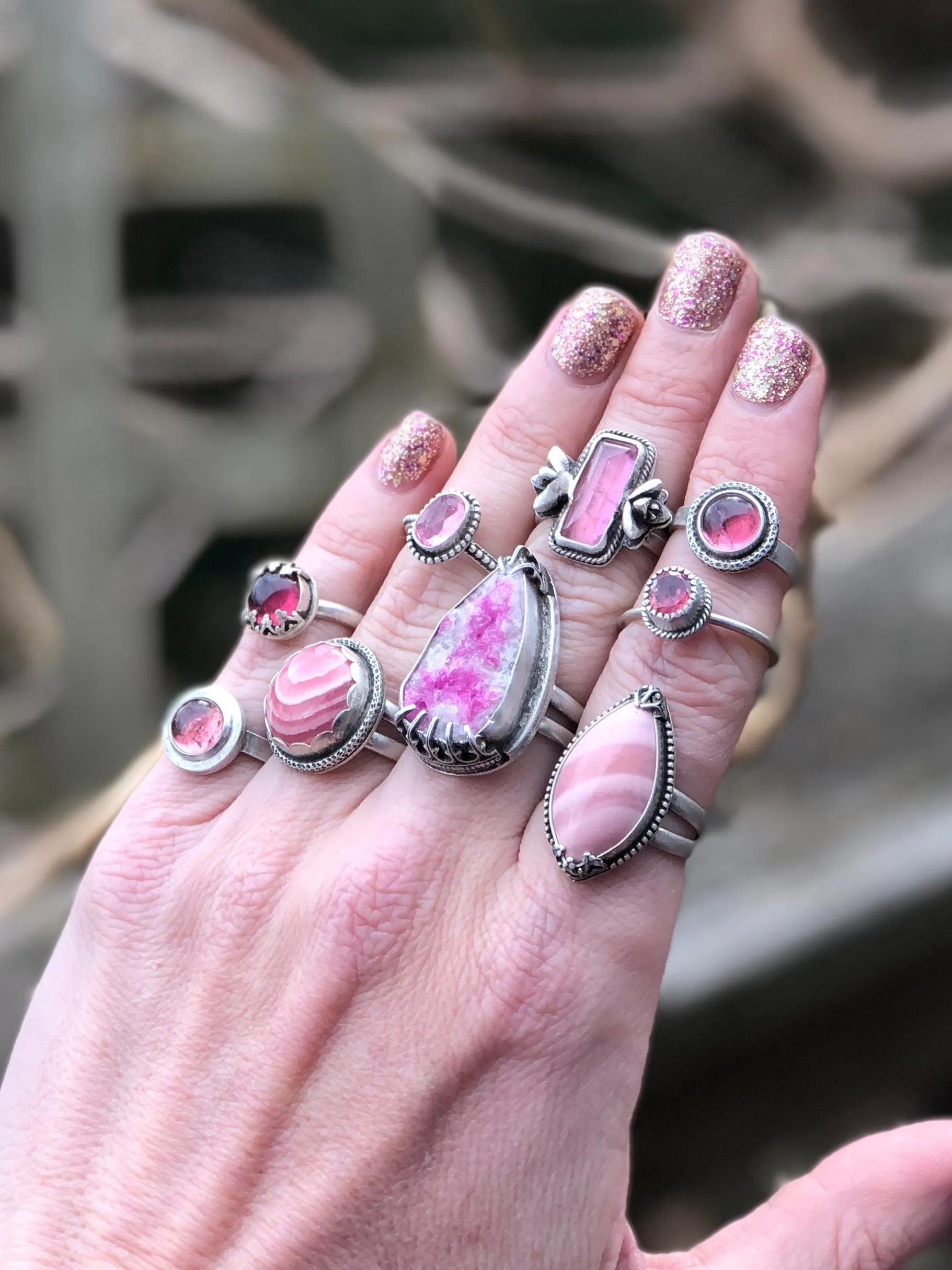 Pink Tourmaline Oval Ring