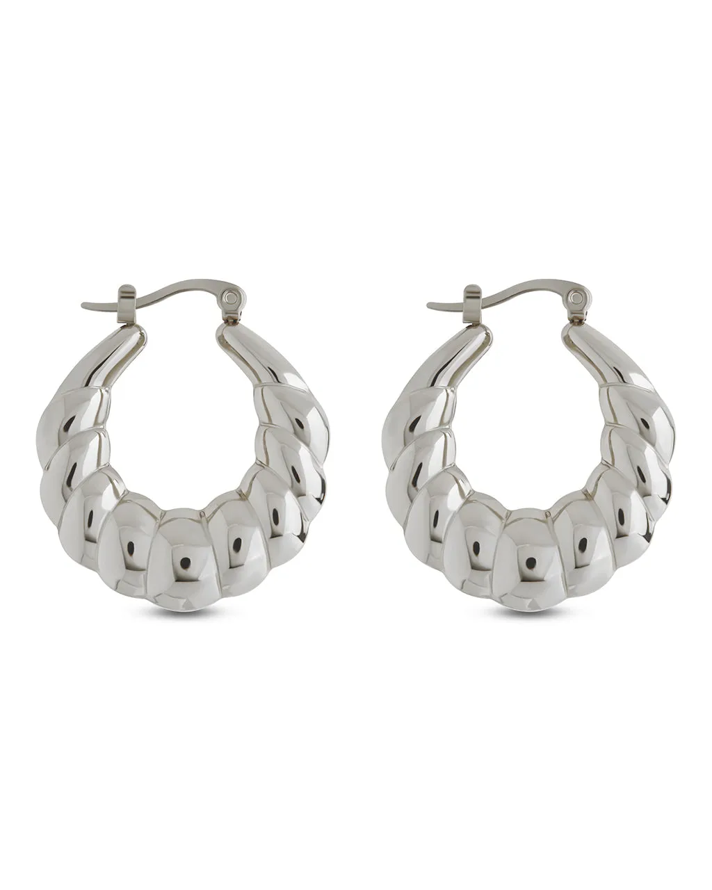 Piper Twisted Polished Hoop Earrings