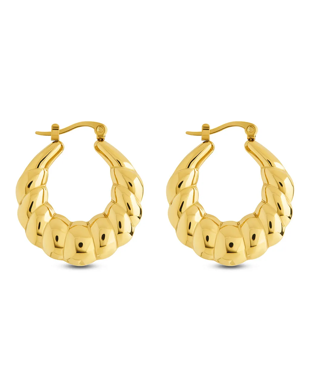 Piper Twisted Polished Hoop Earrings