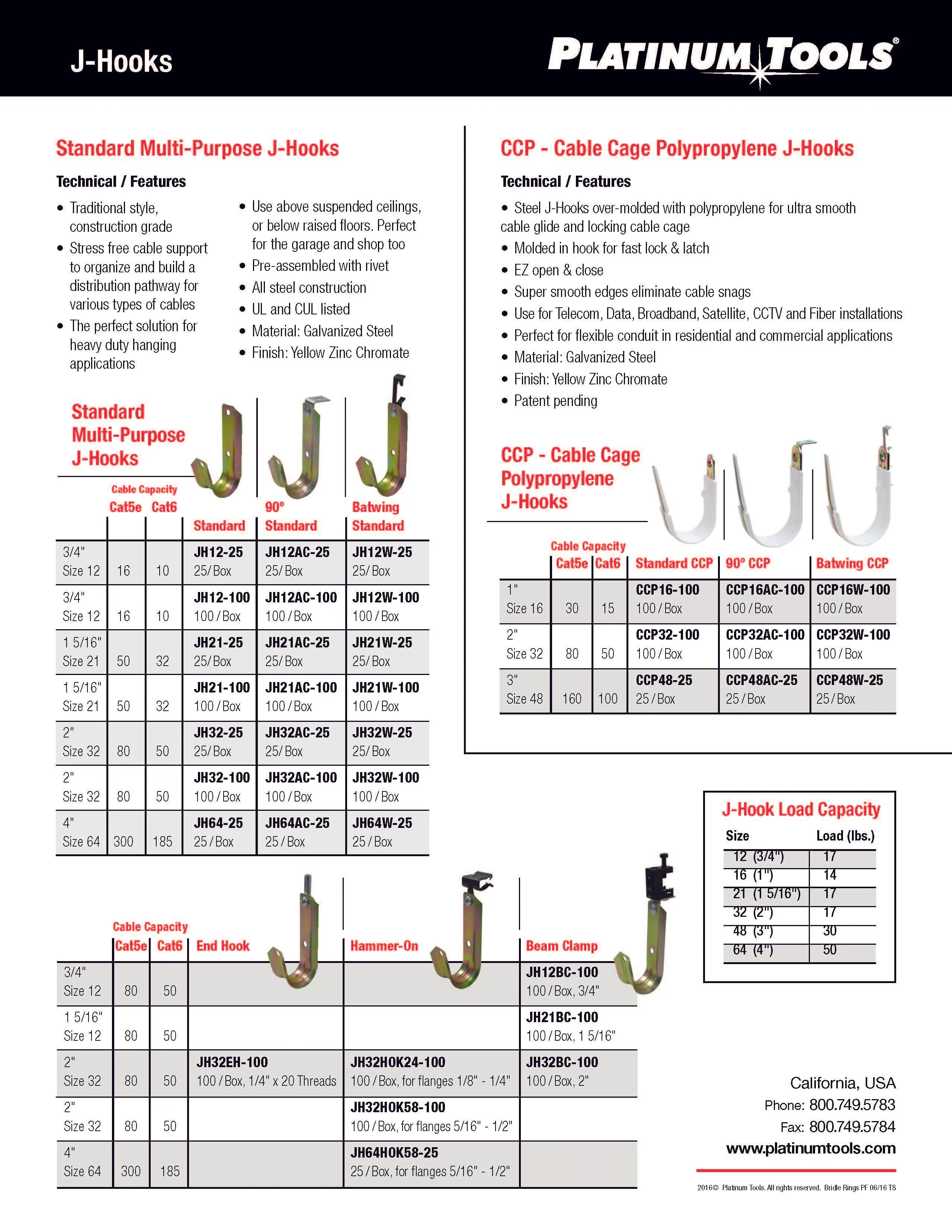 Platinum Tools JH809-50 Bridle Ring 1/4 x 20 - 4" ID 50pc Box