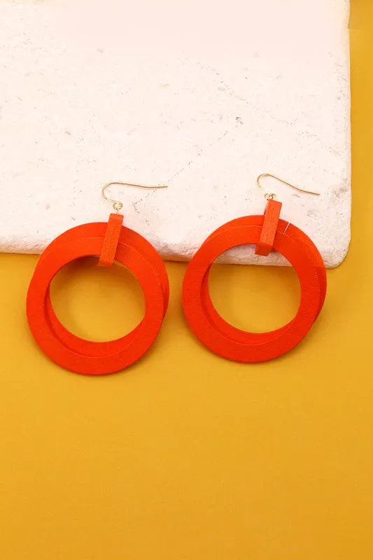 Portland Wood Hoop Earrings