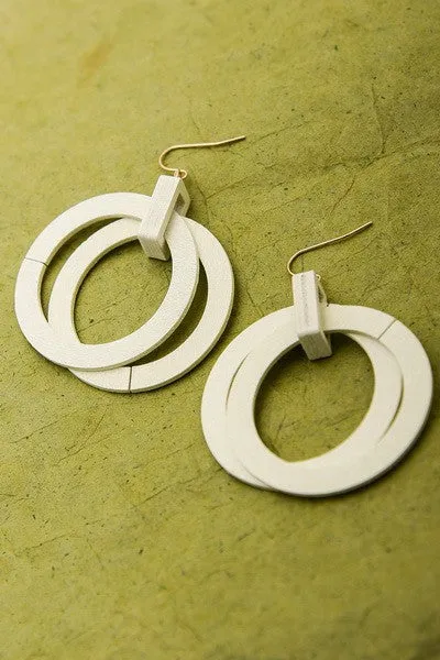 Portland Wood Hoop Earrings