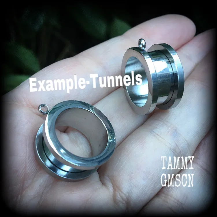 Prehnite jade tunnels-Gemstone tunnel dangles