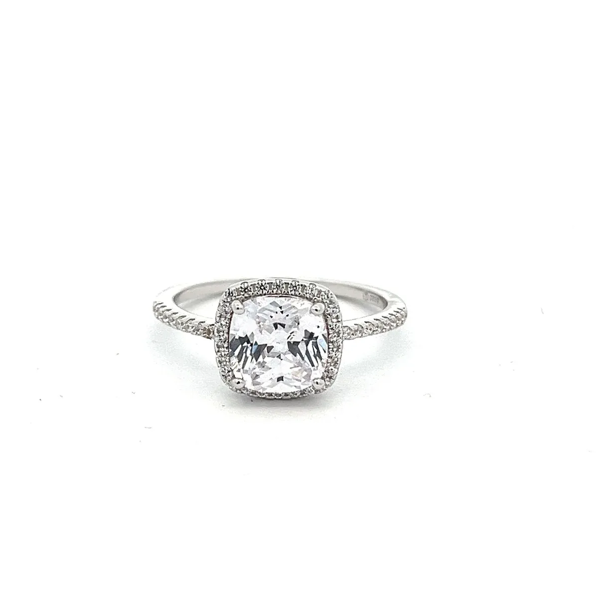 Princess Cut Ring 925 Sterling Silver Cubic Zirconia Simulated Diamonds Cocktail Engagement Rings - KESLEY - Cassie Ring