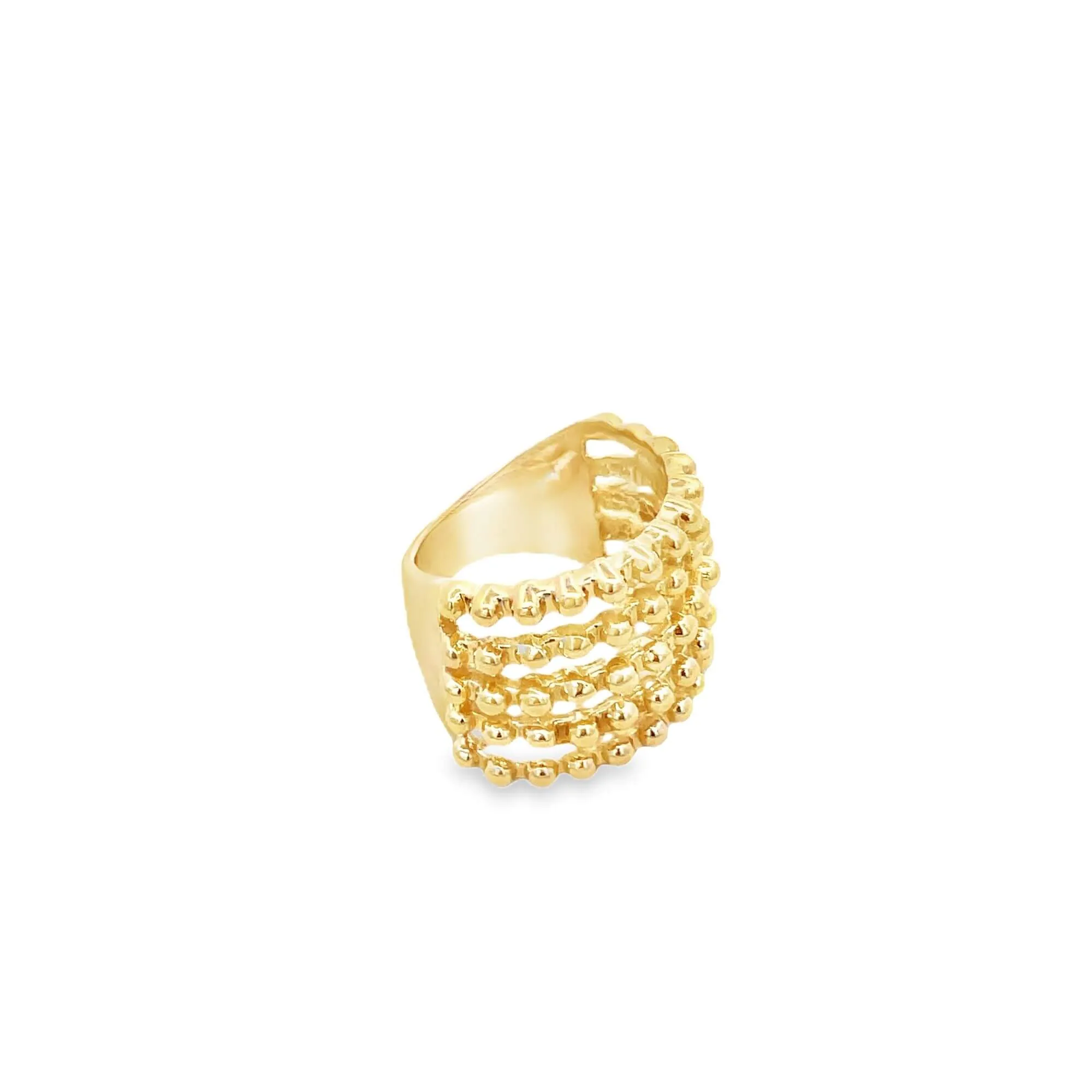 Quintuple Beaded Strand Ring