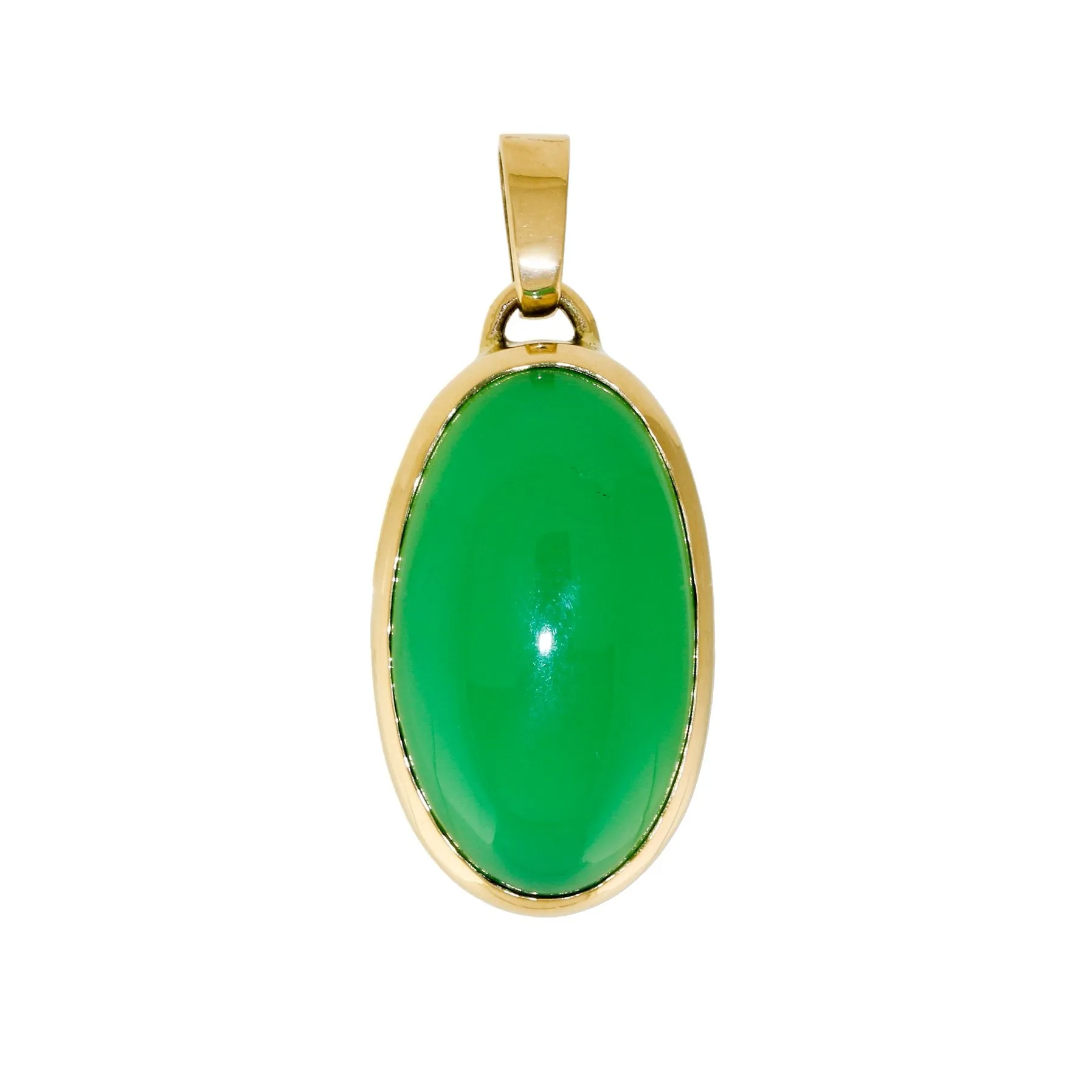 "Tenera" Chrysoprase 14k Pendant