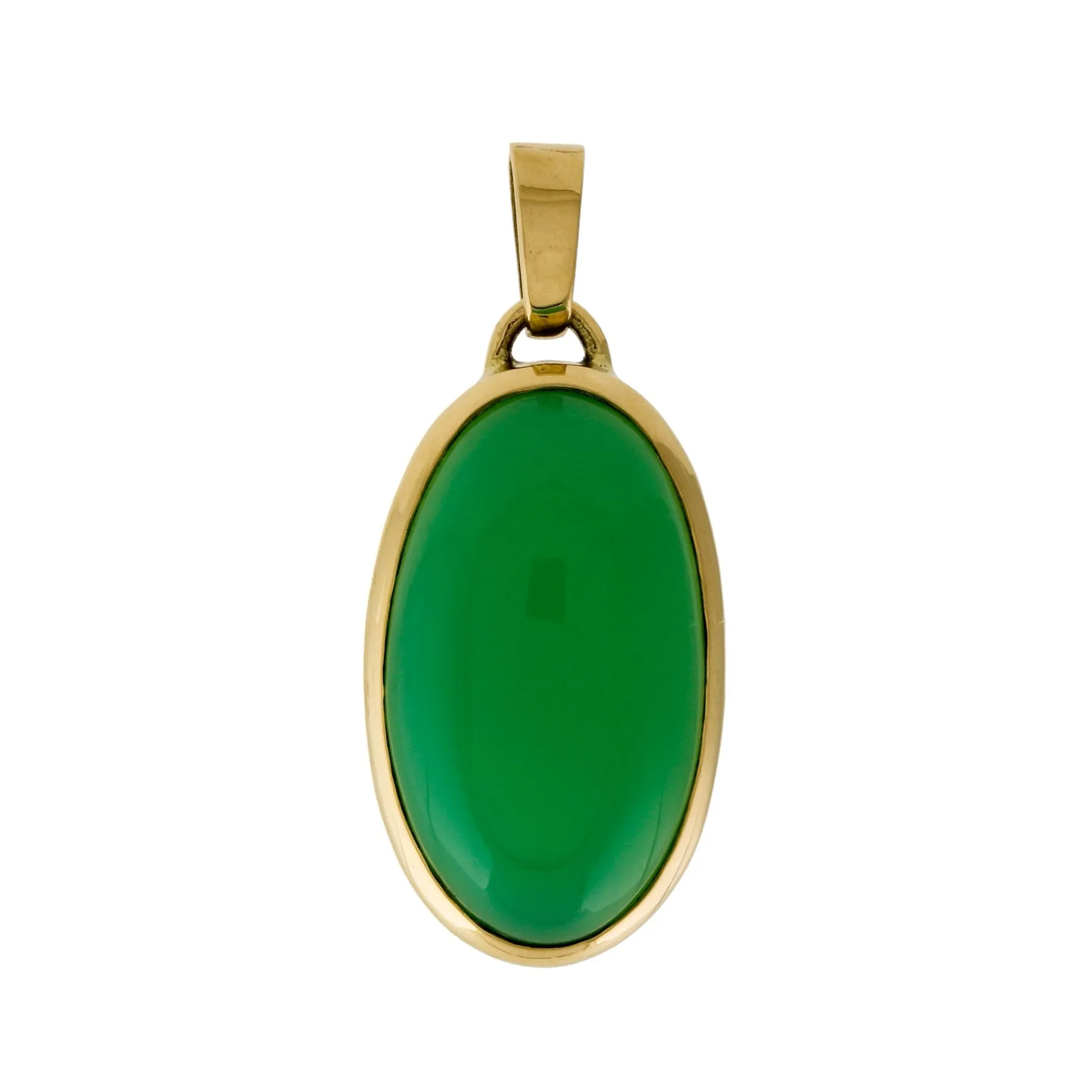 "Tenera" Chrysoprase 14k Pendant