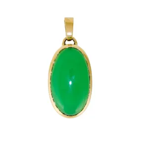 "Tenera" Chrysoprase 14k Pendant