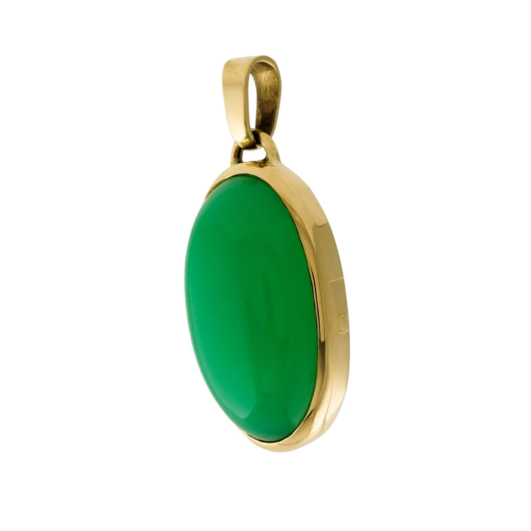 "Tenera" Chrysoprase 14k Pendant