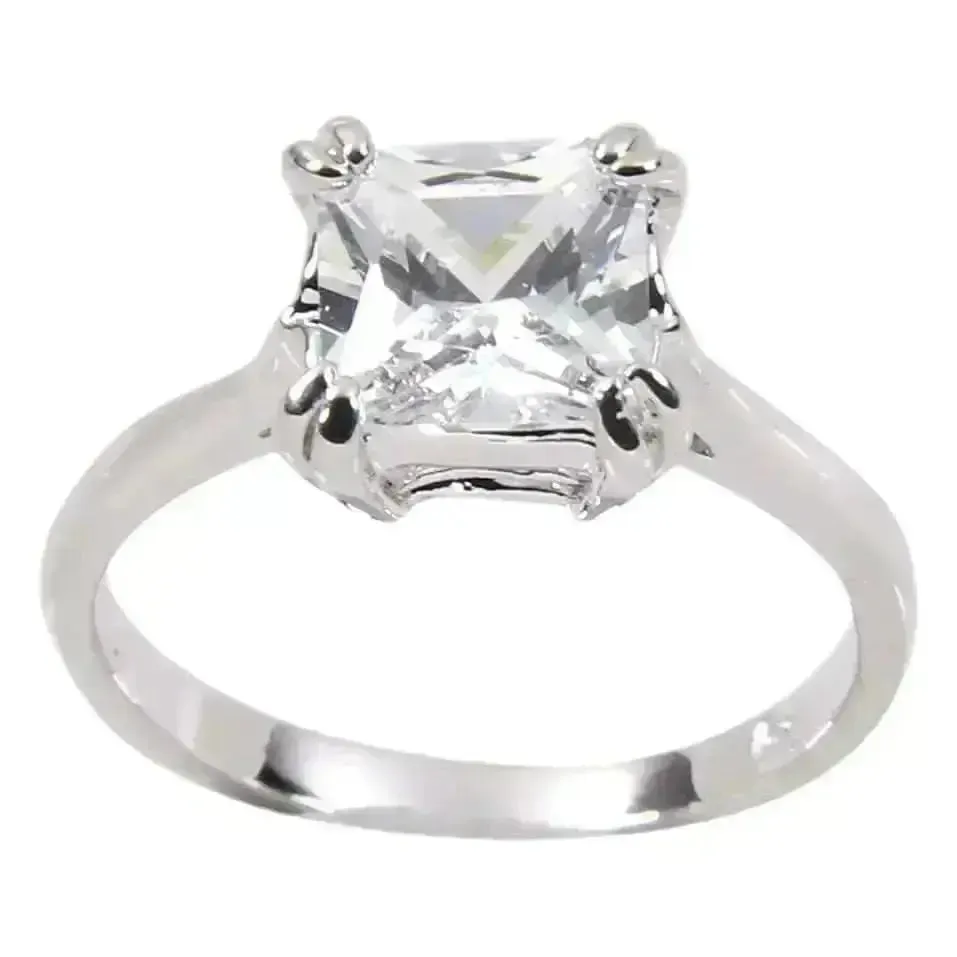 Radiant 1.08 Carat Princess Cut Diamond Engagement Ring - Size 7