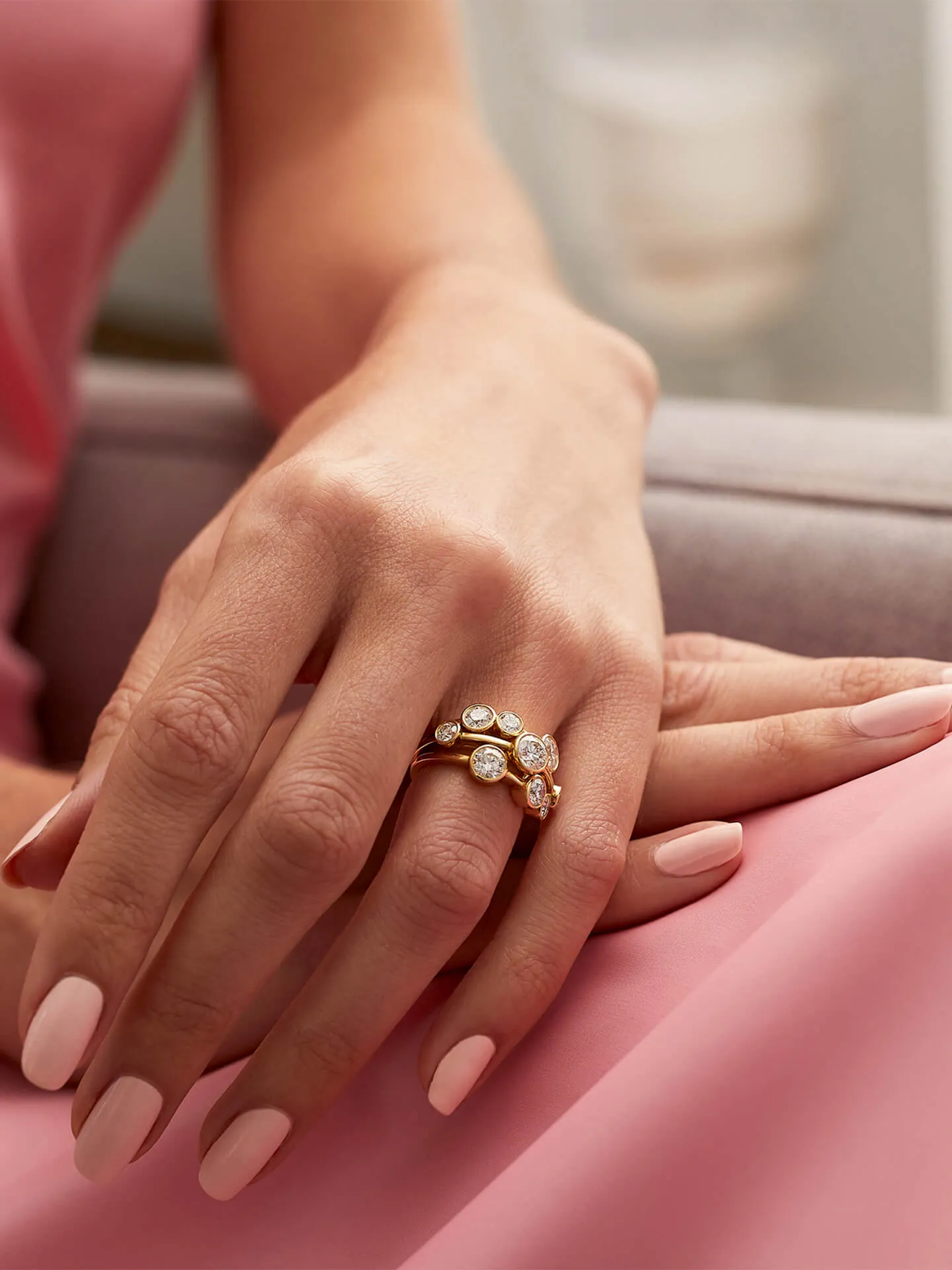 Raindance Medium Yellow Gold Diamond Ring