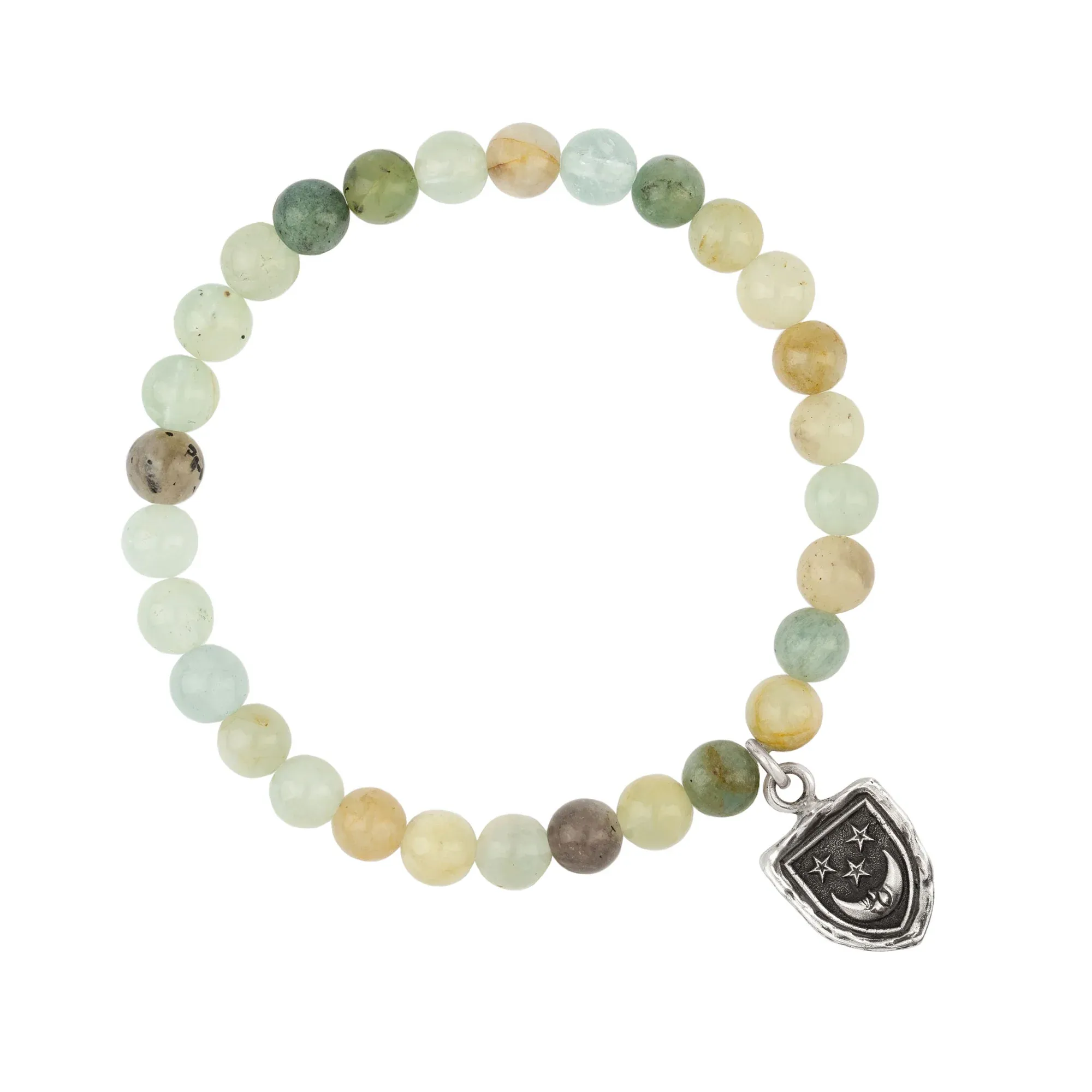 Reflective Appreciation Rutilated Quartz Stone Stretch Bracelet