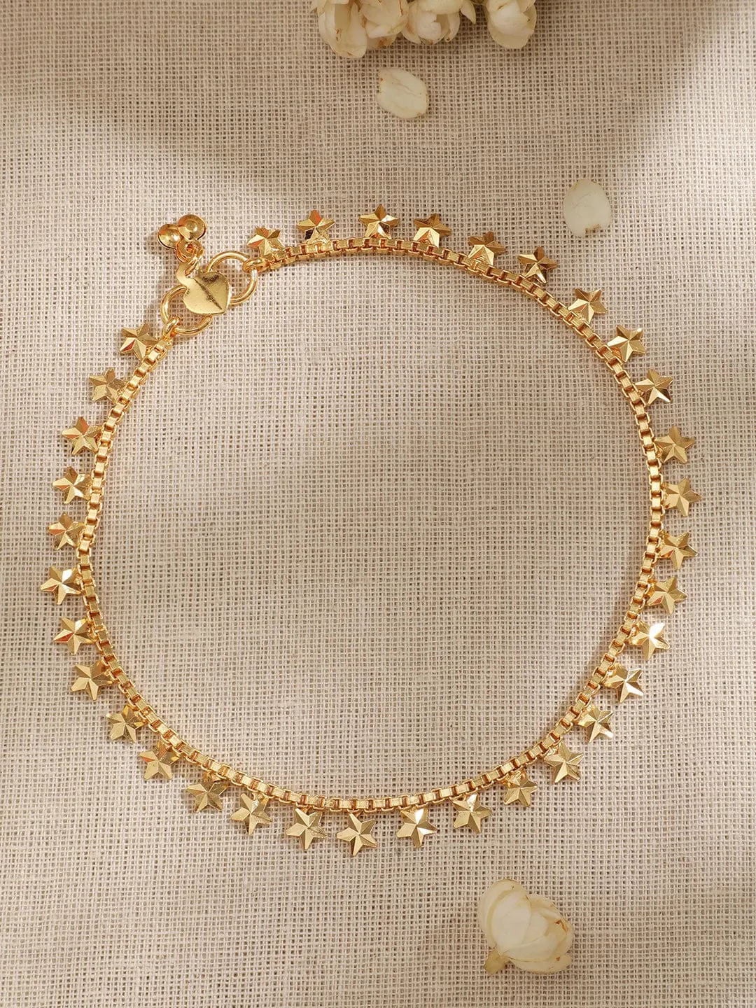 Rubans Chic 22K Gold-Plated Linked Anklet