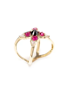 Ruby Flower Ring