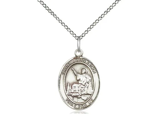 Saint John Licci Silver Pendant And Chain