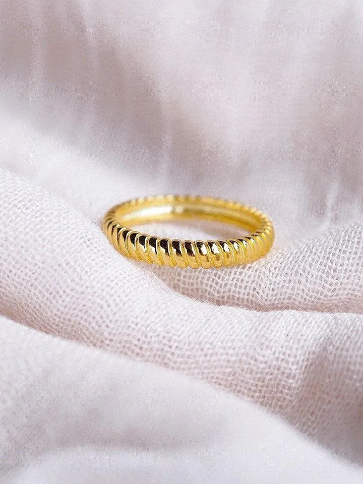 Sale - Gold Rope Stack Ring - Keawe