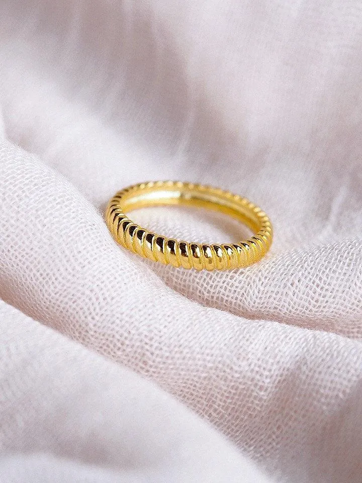 Sale - Gold Rope Stack Ring - Keawe