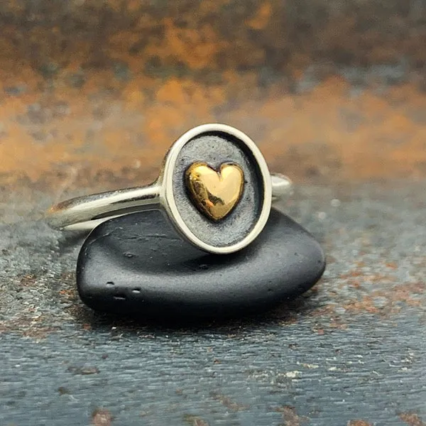 Shadow Box Heart Ring