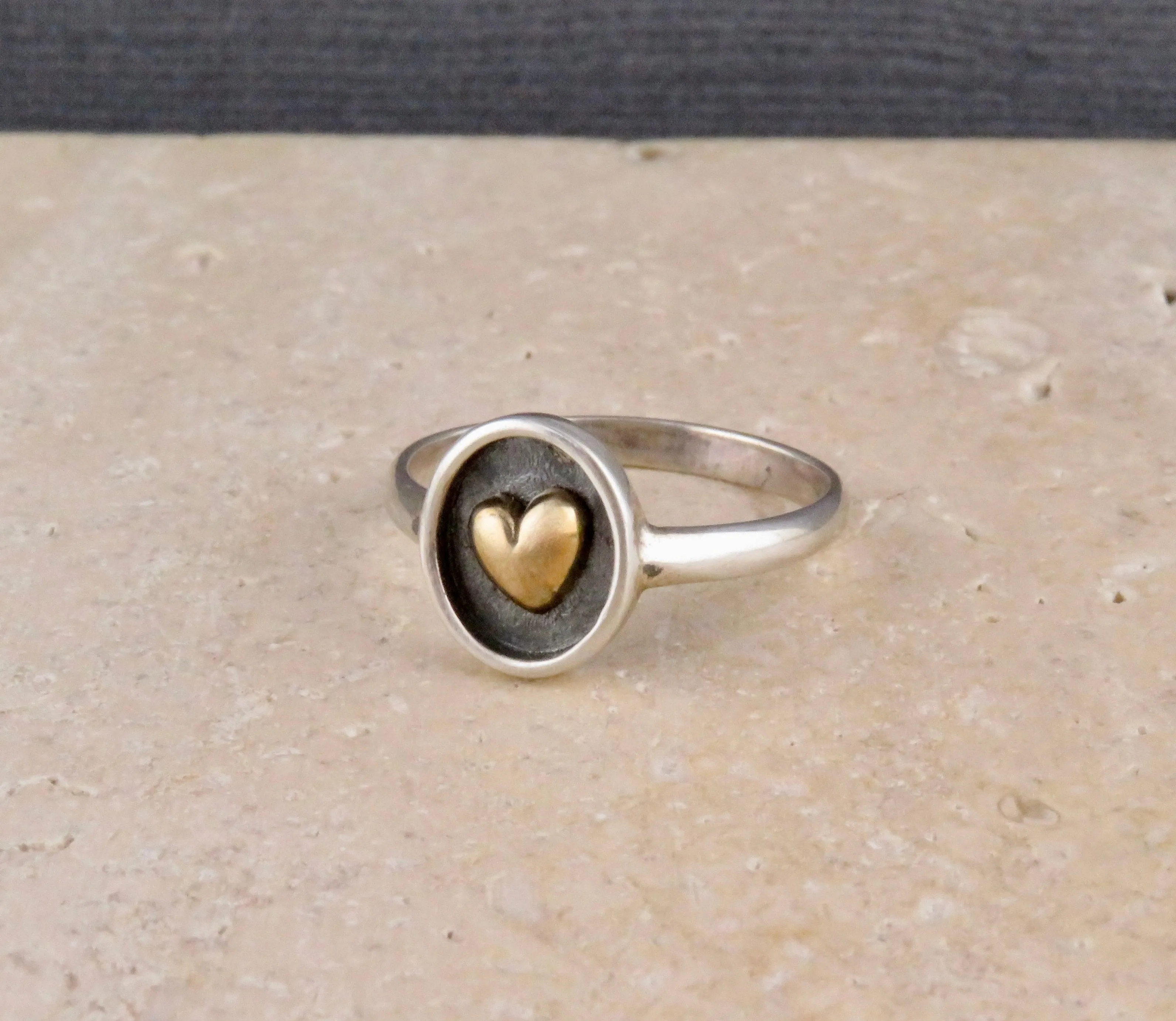 Shadow Box Heart Ring