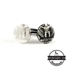 Silver Washington Quarter Eagle Small Punch Out Stacking Ring