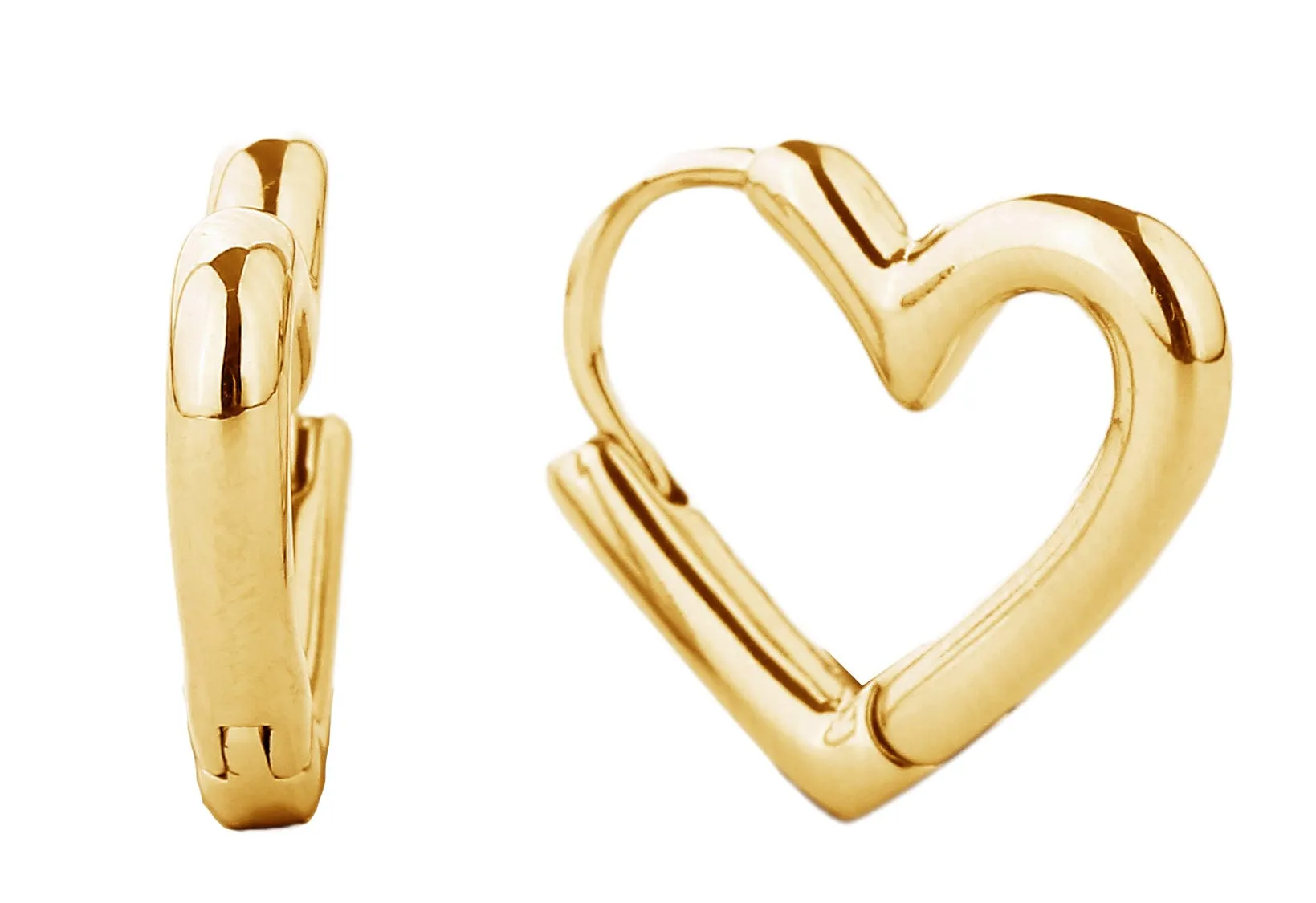 SJE310275 14K Heart Hoop Earrings