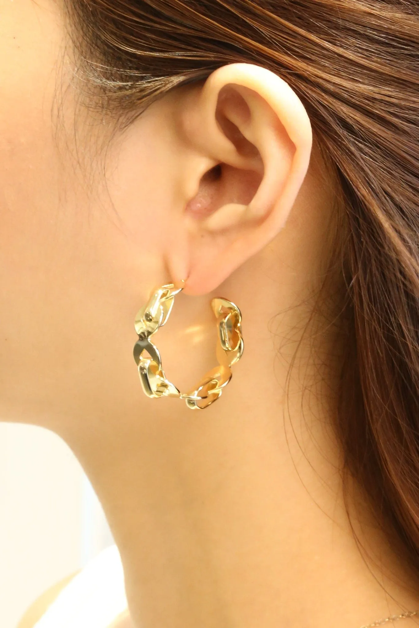 SJE310413 14K Dipped Post Hoop Earrings