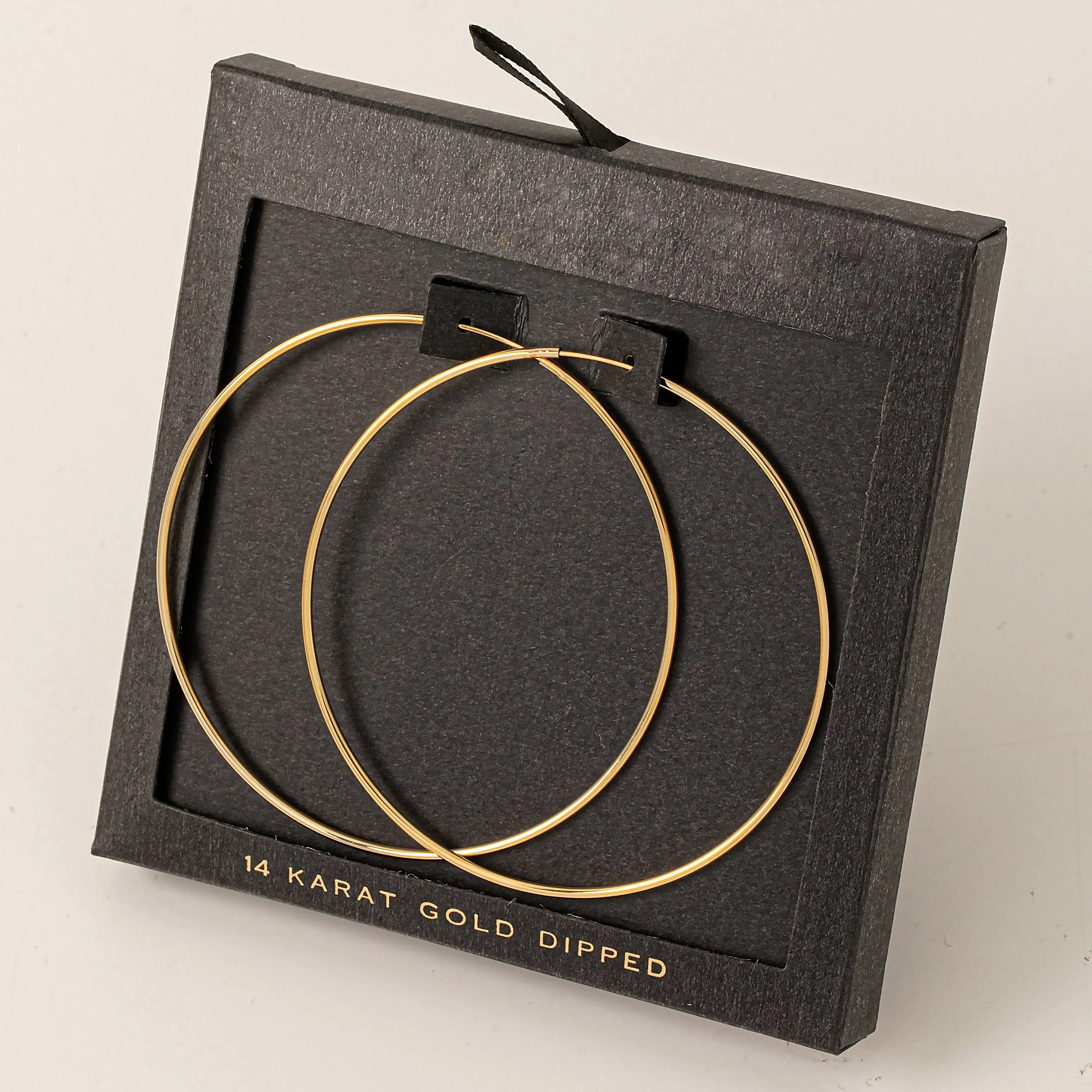 Skinny 60mm Hoop Earrings