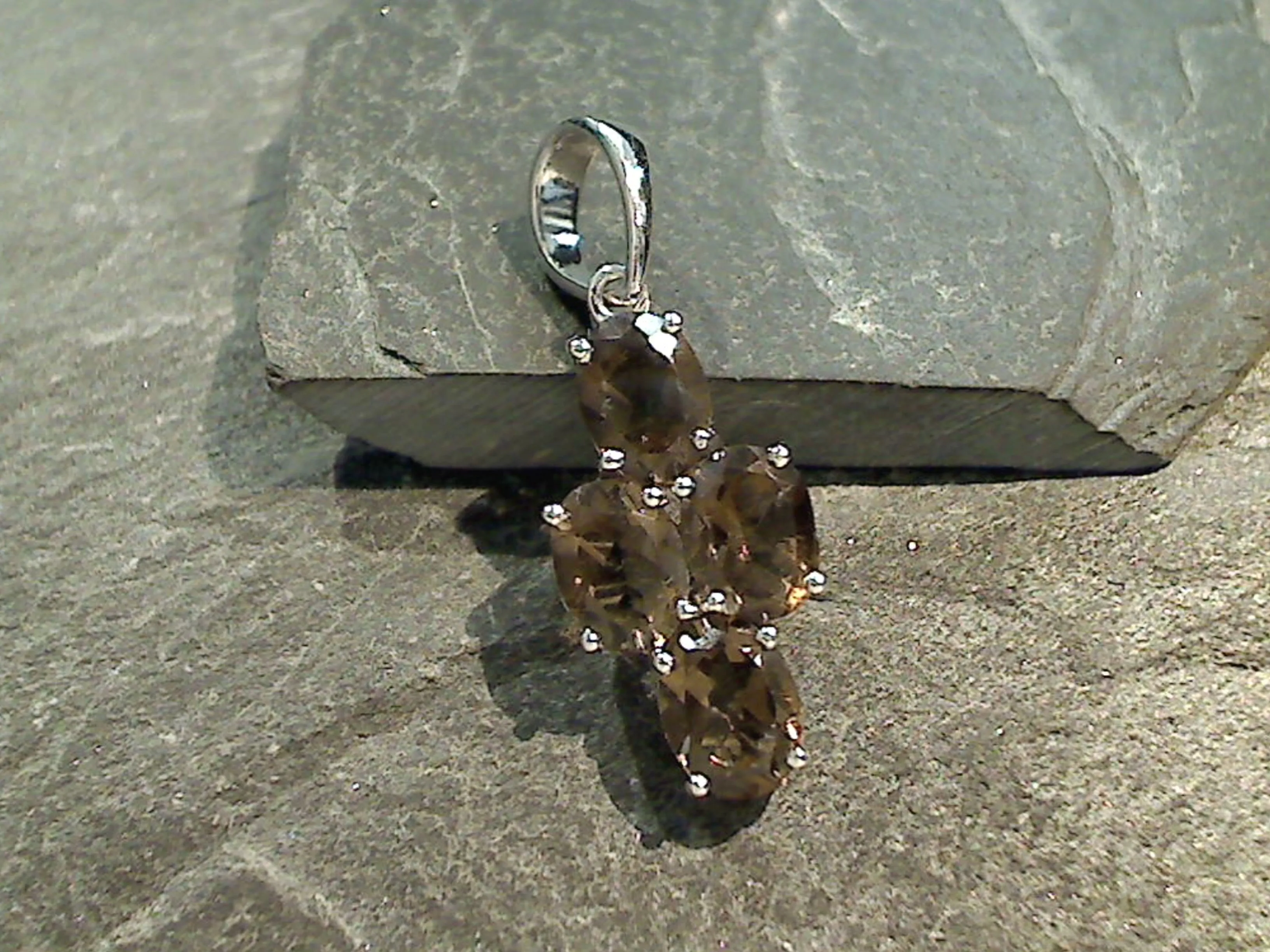 Smokey Quartz, Sterling Silver Small Pendant