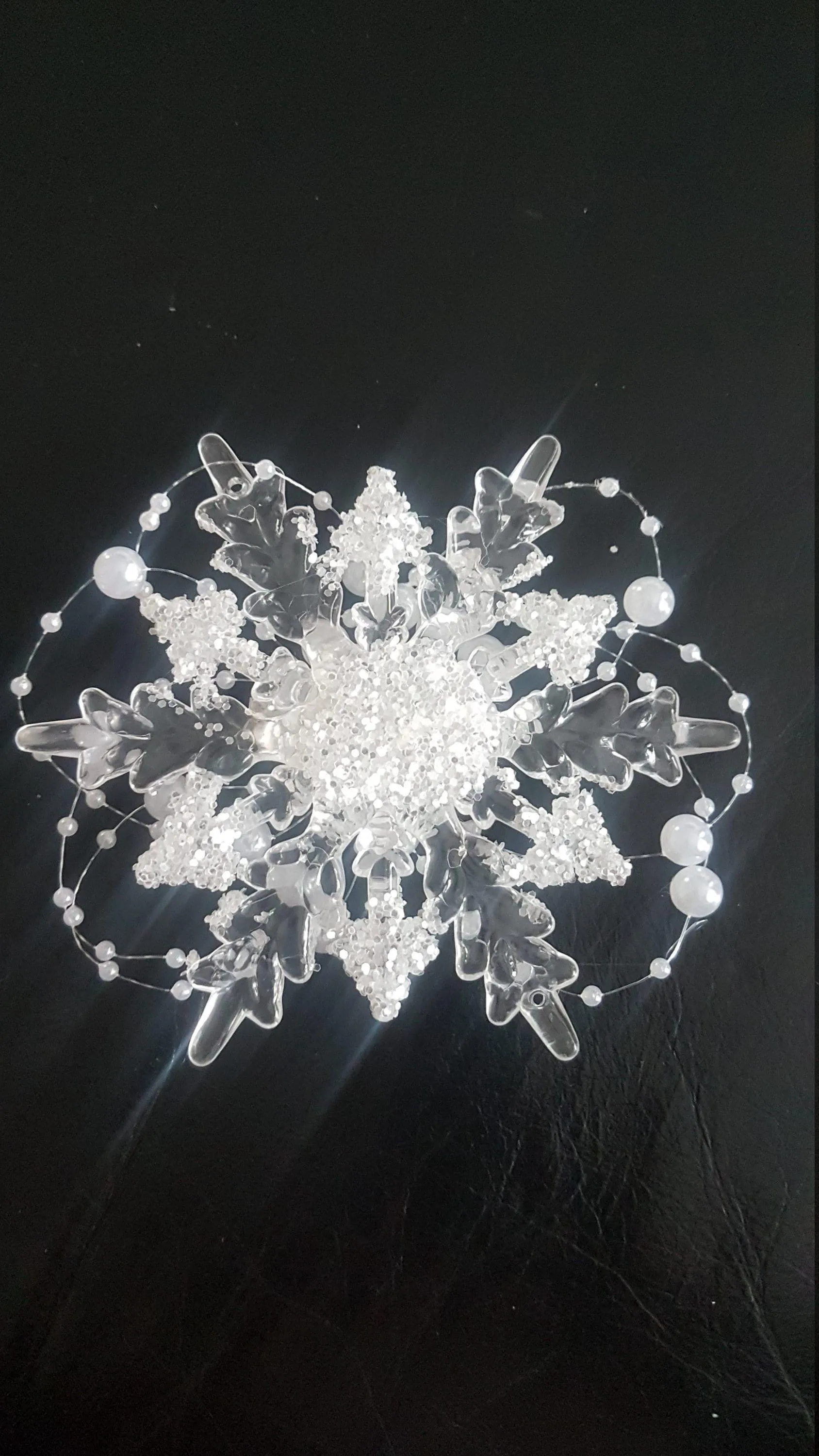 Snowflake hair clip, hair piece, for a Winter Wedding Christmas Wedding clip by Crystal wedding uk