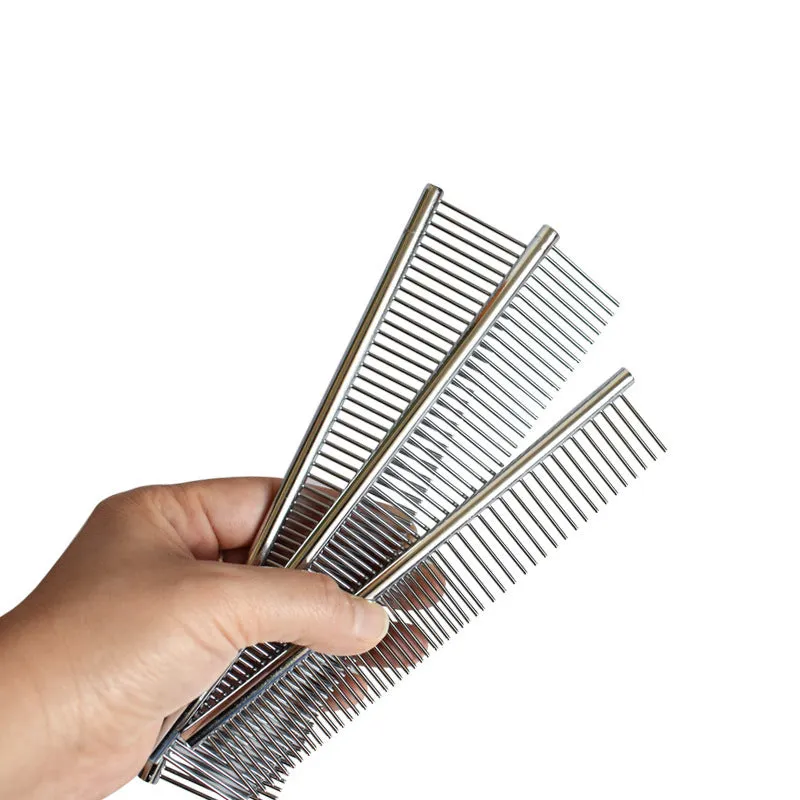 Stainless Steel Pet Grooming Comb  Effortlessly Remove Knotted Pet Hair