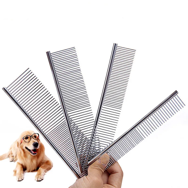 Stainless Steel Pet Grooming Comb  Effortlessly Remove Knotted Pet Hair