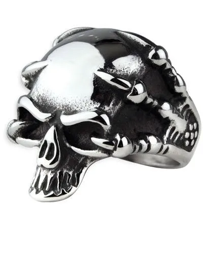 STEEL SKULL RING