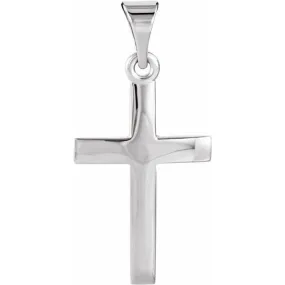 Sterling Silver 15.2x7.3 mm Cross Pendant