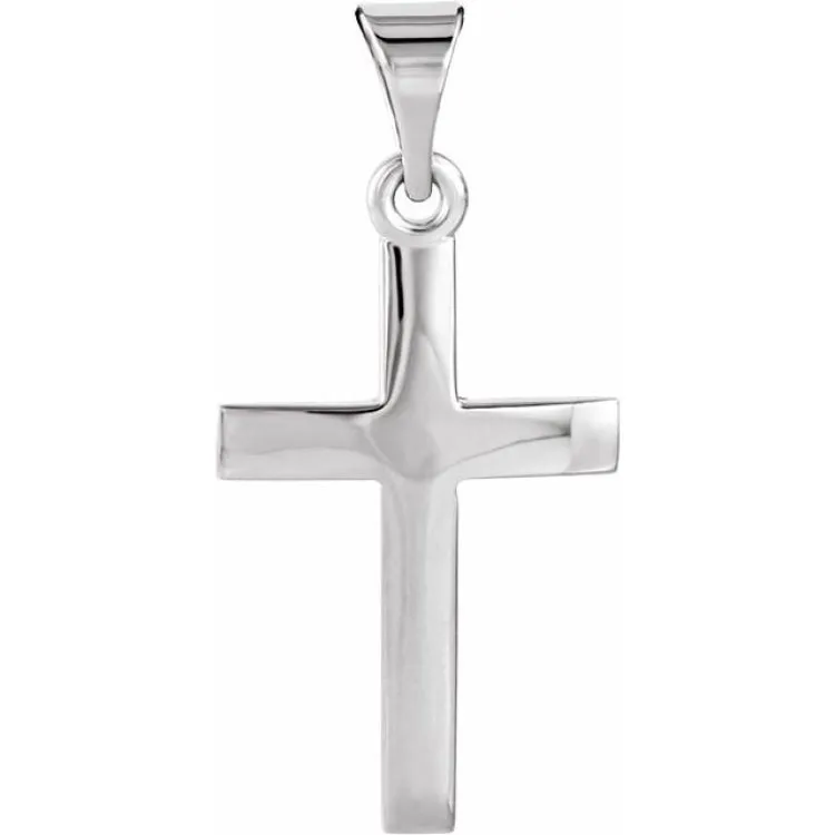 Sterling Silver 15.2x7.3 mm Cross Pendant