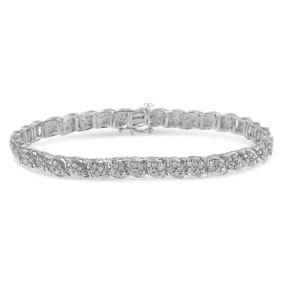 Sterling Silver Diamond Link Bracelet (2 cttw, I-J Color, I3 Clarity)