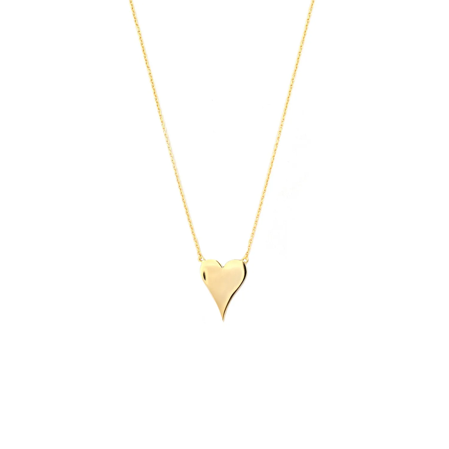 sterling/gold plated heart of gold necklace