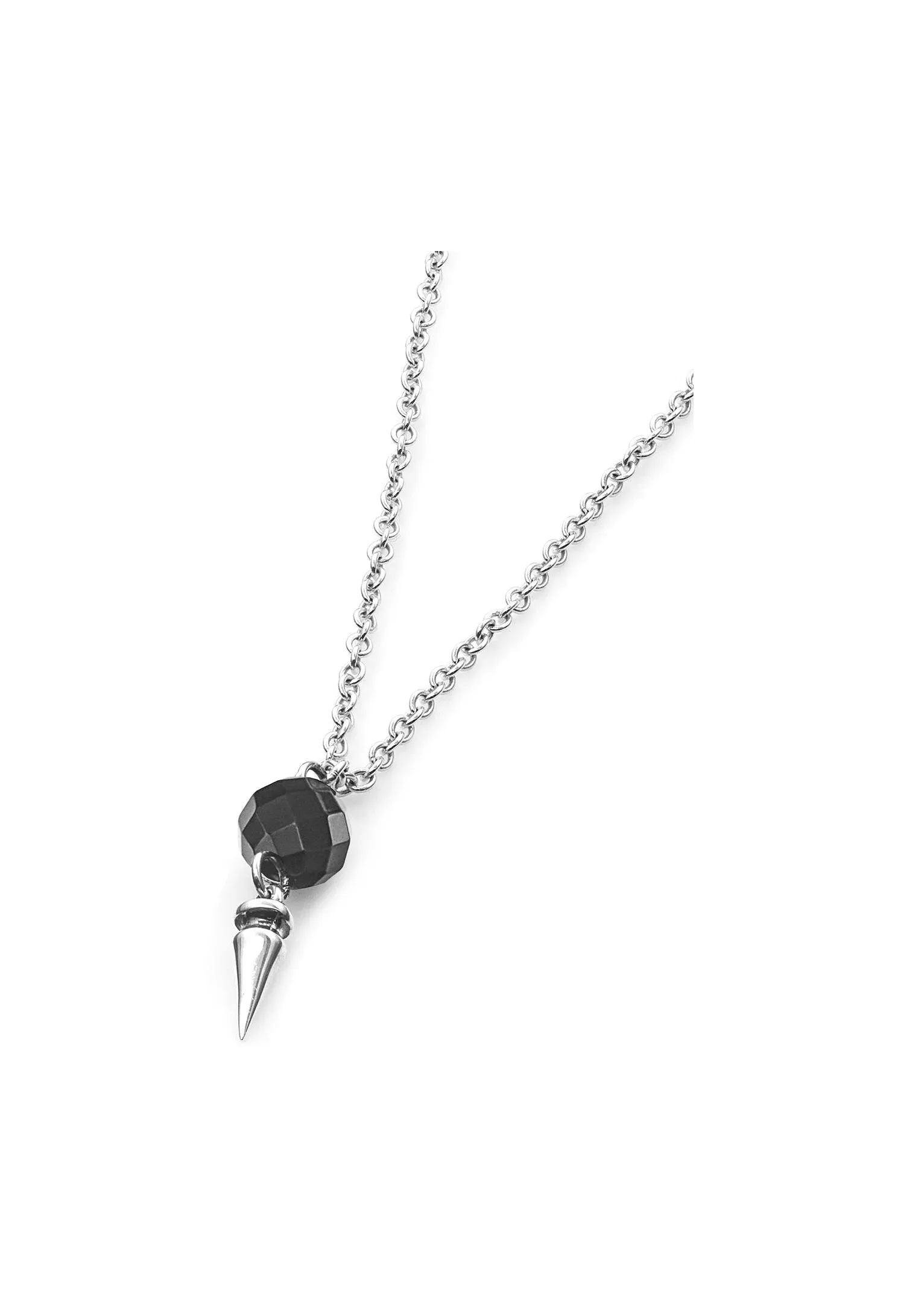 STOLEN GIRLFRIENDS CLUB PUNK ORB BLACK ONYX BEAD NECKLACE JWL4-24-105